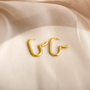 Mini Stainless Steel Gold Hoop Earrings