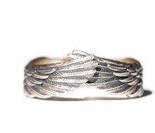 Load image into Gallery viewer, Silver-plated Angel Wings Ring on zaddyzems