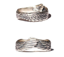 Load image into Gallery viewer, Silver Plated Angel Wings Ring