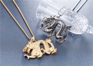 Dragon's Wrath Dragon Pendant Chain Necklace