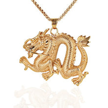Load image into Gallery viewer, Dragon&#39;s Wrath Dragon Pendant Chain Necklace