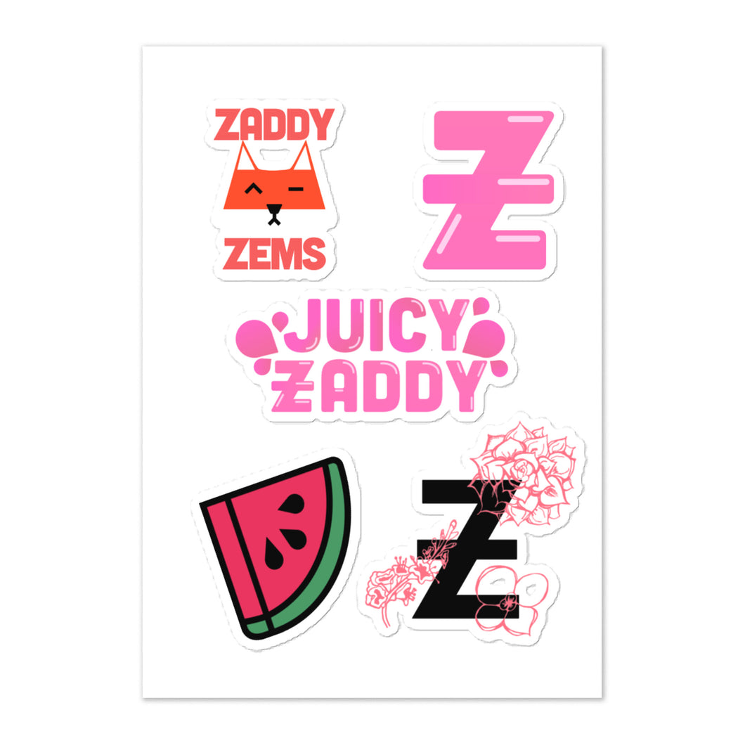 Zaddy Zems Sticker Sheet