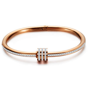 Crystal Titanium Cuff Bracelet